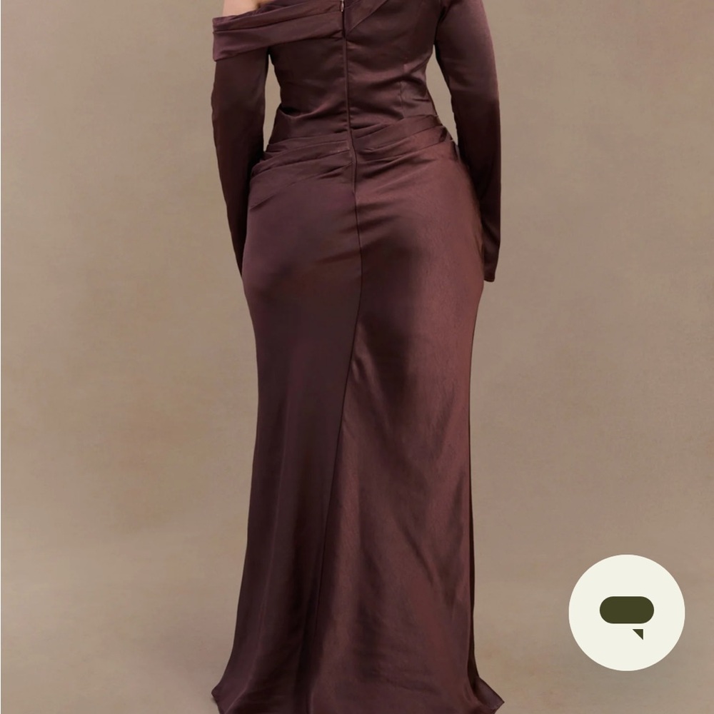 Meshki Chocolate Brown Dress - Picture 3 of 4